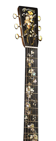 Headstock & Neck of Martin O'ahu K-42 Hibiscus Guitar image number 3
